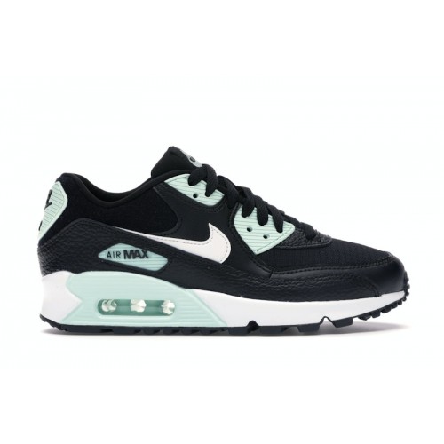 Кроссы Nike Air Max 90 Black Summit White Igloo (W) - женская сетка размеров