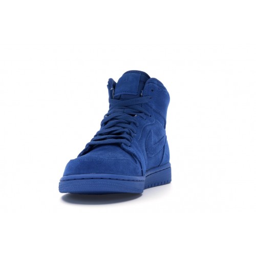 Кроссы Jordan 1 Retro Blue Suede - мужская сетка размеров
