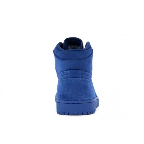 Кроссы Jordan 1 Retro Blue Suede - мужская сетка размеров