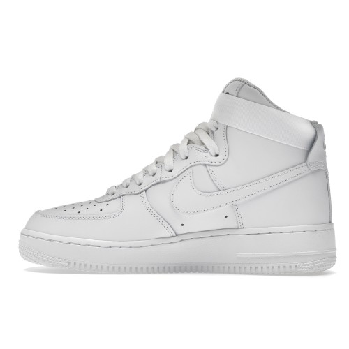 Кроссы Nike Air Force 1 High Triple White (W) - женская сетка размеров