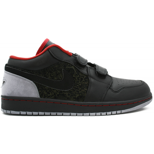 Кроссы Jordan 1 Retro Low Velcro Stealth - мужская сетка размеров