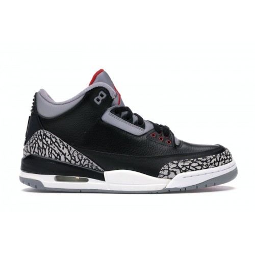 Кроссы Jordan 3 Retro Black Cement CDP (2008) - мужская сетка размеров
