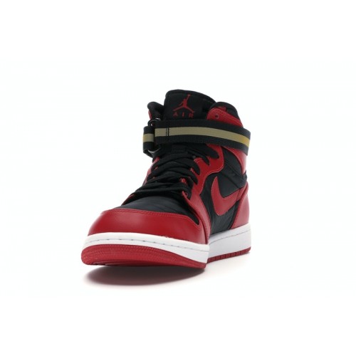 Air Jordan 1 High Strap Black Gym Red - мужская сетка размеров