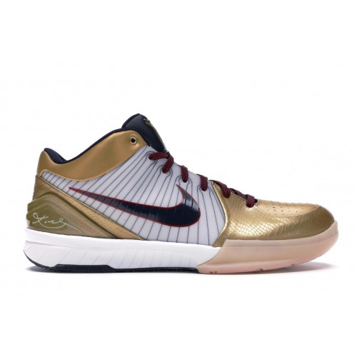 Кроссы Nike Kobe 4 Gold Medal - мужская сетка размеров
