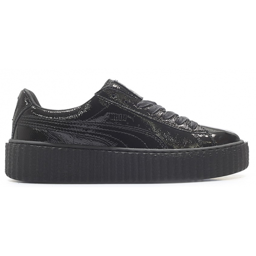 Кроссы Puma Creeper Rihanna Fenty Cracked Leather Black (W) - женская сетка размеров