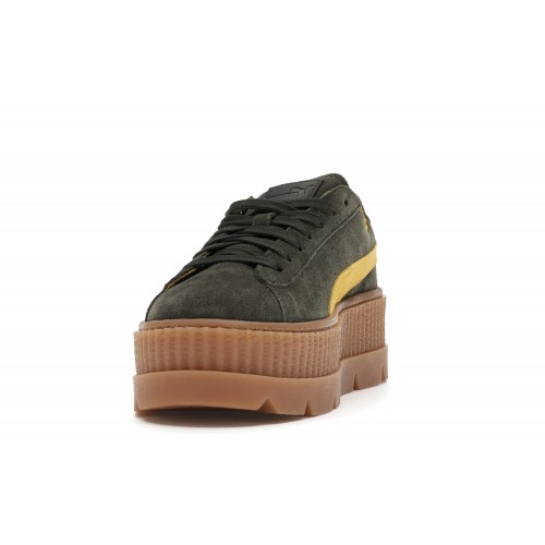 Кроссы Puma Cleated Creeper Rihanna Fenty Suede Green (W) - женская сетка размеров