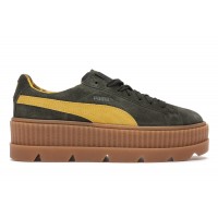 Женские кроссовки Puma Cleated Creeper Rihanna Fenty Suede Green (W)