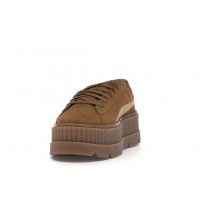 Женские кроссовки Puma Cleated Creeper Rihanna Fenty Golden Brown (W)