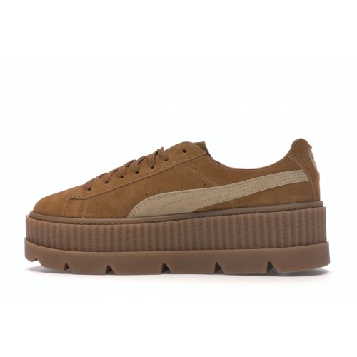 Кроссы Puma Cleated Creeper Rihanna Fenty Golden Brown (W) - женская сетка размеров