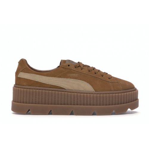 Кроссы Puma Cleated Creeper Rihanna Fenty Golden Brown (W) - женская сетка размеров