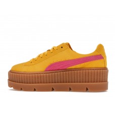 Женские кроссовки Puma Cleated Creeper Rihanna Fenty Suede Lemon (W)