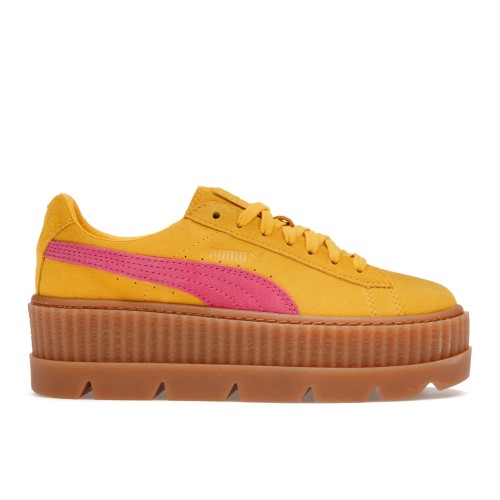 Кроссы Puma Cleated Creeper Rihanna Fenty Suede Lemon (W) - женская сетка размеров