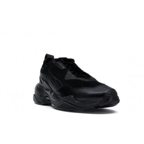 Кроссы Puma Thunder Desert Triple Black - мужская сетка размеров