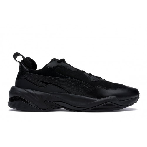 Кроссы Puma Thunder Desert Triple Black - мужская сетка размеров