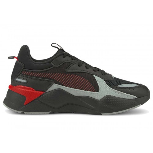 Кроссы Puma RS-X Reinvention Black High Risk Red - мужская сетка размеров