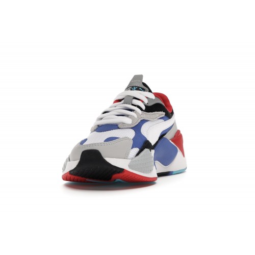 Кроссы Puma RS-X 3 Puzzle White Blue Red (GS) - подростковая сетка размеров