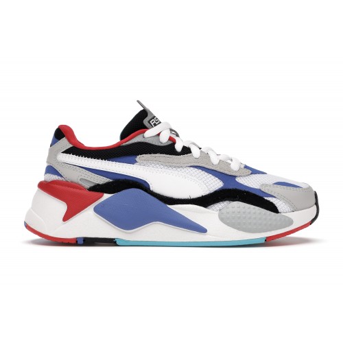 Кроссы Puma RS-X 3 Puzzle White Blue Red (GS) - подростковая сетка размеров