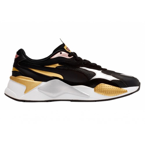 Кроссы Puma RS-X3 Metallic Black Gold - мужская сетка размеров