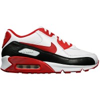 Женские Nike Air Max 90 White Sport Red Black (W)