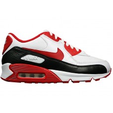 Женские Nike Air Max 90 White Sport Red Black (W)