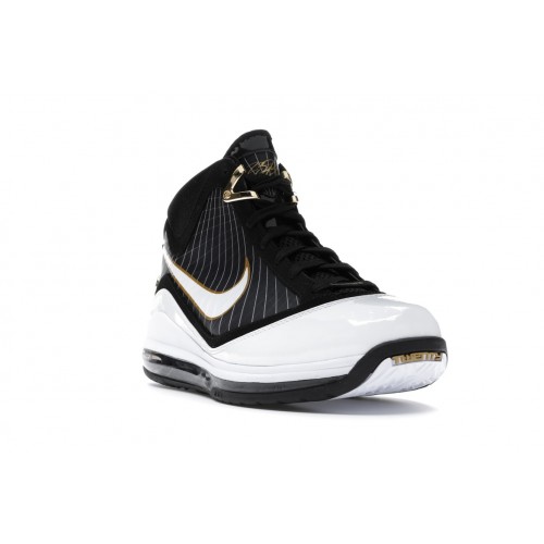 Кроссы Nike LeBron 7 Black/White-Metallic Gold - мужская сетка размеров