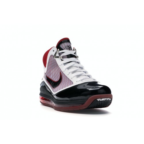 Кроссы Nike LeBron 7 White/Black-Varsity Red - мужская сетка размеров