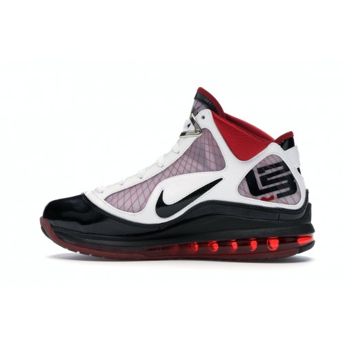 Кроссы Nike LeBron 7 White/Black-Varsity Red - мужская сетка размеров