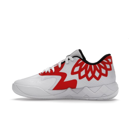 Кроссы Puma LaMelo Ball MB.01 Lo Team Colors White High Risk Red - мужская сетка размеров