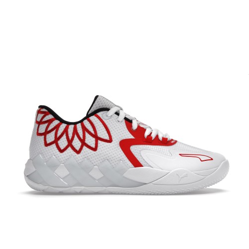 Кроссы Puma LaMelo Ball MB.01 Lo Team Colors White High Risk Red - мужская сетка размеров