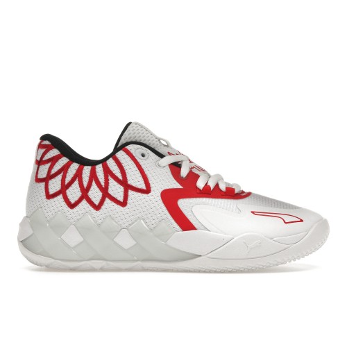 Кроссы Puma LaMelo Ball MB.01 Lo Team Color White High Risk Red (GS) - подростковая сетка размеров