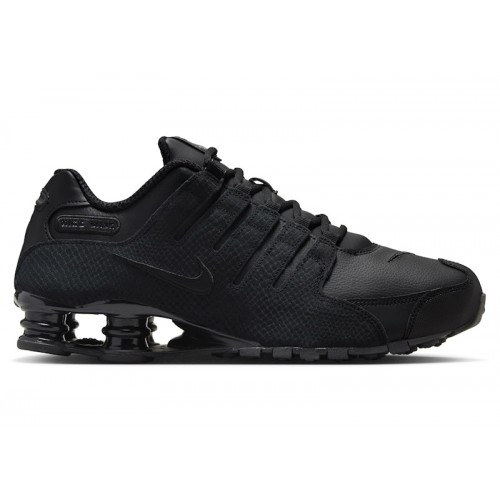 Кроссы Nike Shox NZ Triple Black - мужская сетка размеров