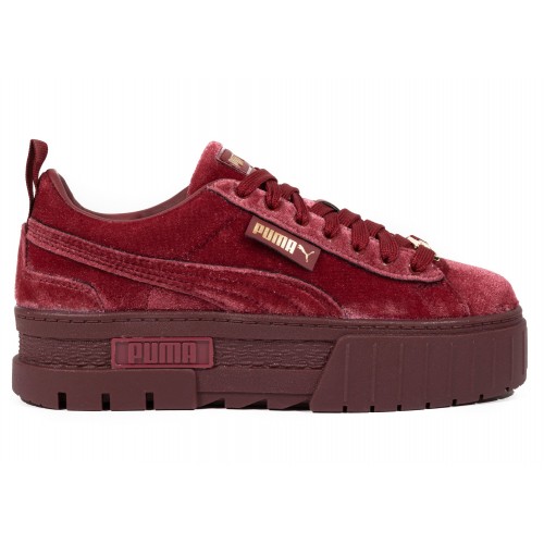 Кроссы Puma Mayze Velvet Tibetan Red (W) - женская сетка размеров