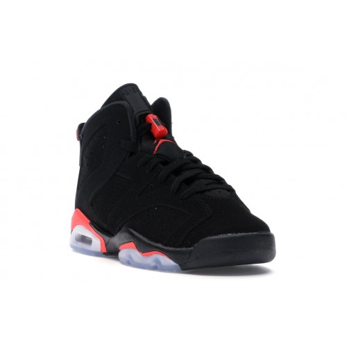 Кроссы Jordan 6 Retro Black Infrared (2019) (GS) - подростковая сетка размеров