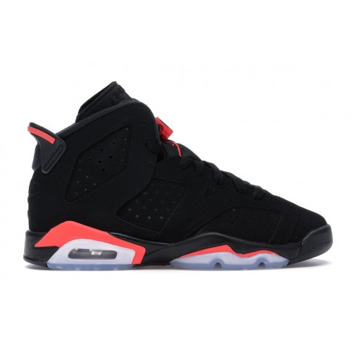 Кроссы Jordan 6 Retro Black Infrared (2019) (GS) - подростковая сетка размеров