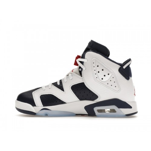 Air Jordan 6 Retro GS Olympic 2024 - подростковая сетка размеров