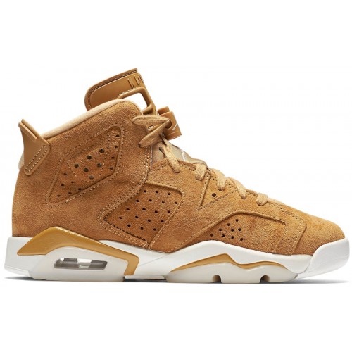 Air Jordan 6 Retro GS Wheat - подростковая сетка размеров