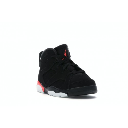 Кроссы Jordan 6 Retro Black Infrared (2019) (TD) - детская сетка размеров