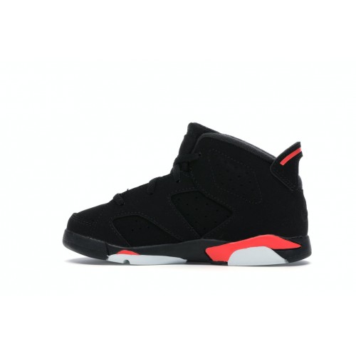 Кроссы Jordan 6 Retro Black Infrared (2019) (TD) - детская сетка размеров