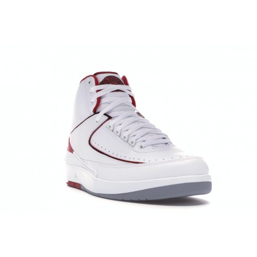 Кроссы Jordan 2 Retro White Red (2014) - мужская сетка размеров