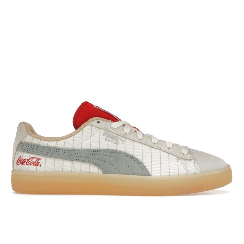 Кроссы Puma Suede Coca Cola White - мужская сетка размеров