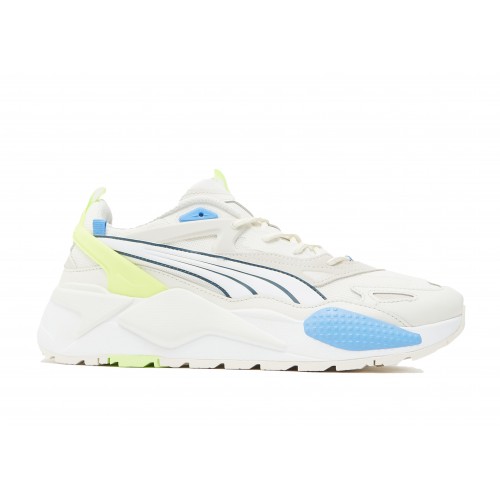 Кроссы Puma RS-X Efekt White Blue Neon Yellow - мужская сетка размеров