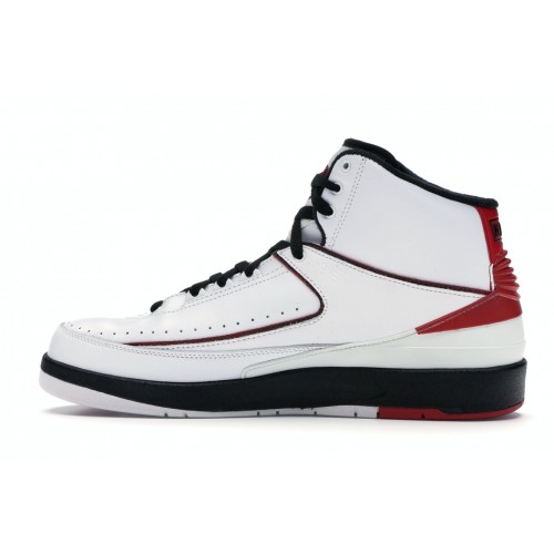 Кроссы Jordan 2 Retro QF White Varsity Red (2010) - мужская сетка размеров