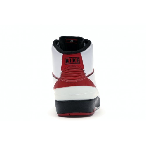 Кроссы Jordan 2 Retro QF White Varsity Red (2010) - мужская сетка размеров