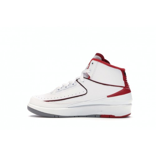 Кроссы Jordan 2 Retro White Red (2014) (GS) - подростковая сетка размеров
