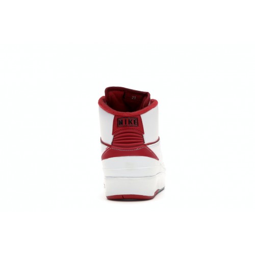 Кроссы Jordan 2 Retro White Red (2014) (GS) - подростковая сетка размеров
