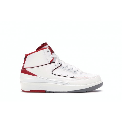Кроссы Jordan 2 Retro White Red (2014) (GS) - подростковая сетка размеров