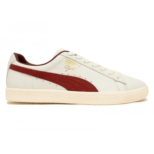 Puma Clyde Made in Italy White Intense Red - мужская сетка размеров