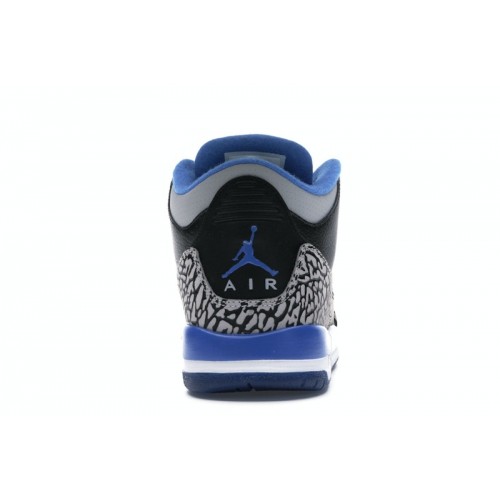 Кроссы Jordan 3 Retro Sport Blue (GS) - подростковая сетка размеров