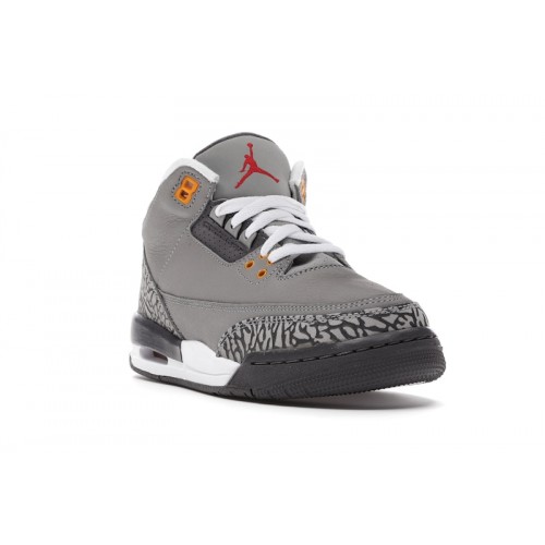 Кроссы Jordan 3 Retro Cool Grey (2021) (GS) - подростковая сетка размеров