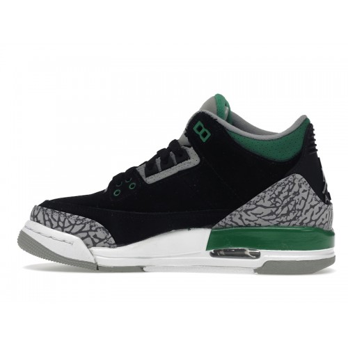 Кроссы Jordan 3 Retro Pine Green (GS) - подростковая сетка размеров